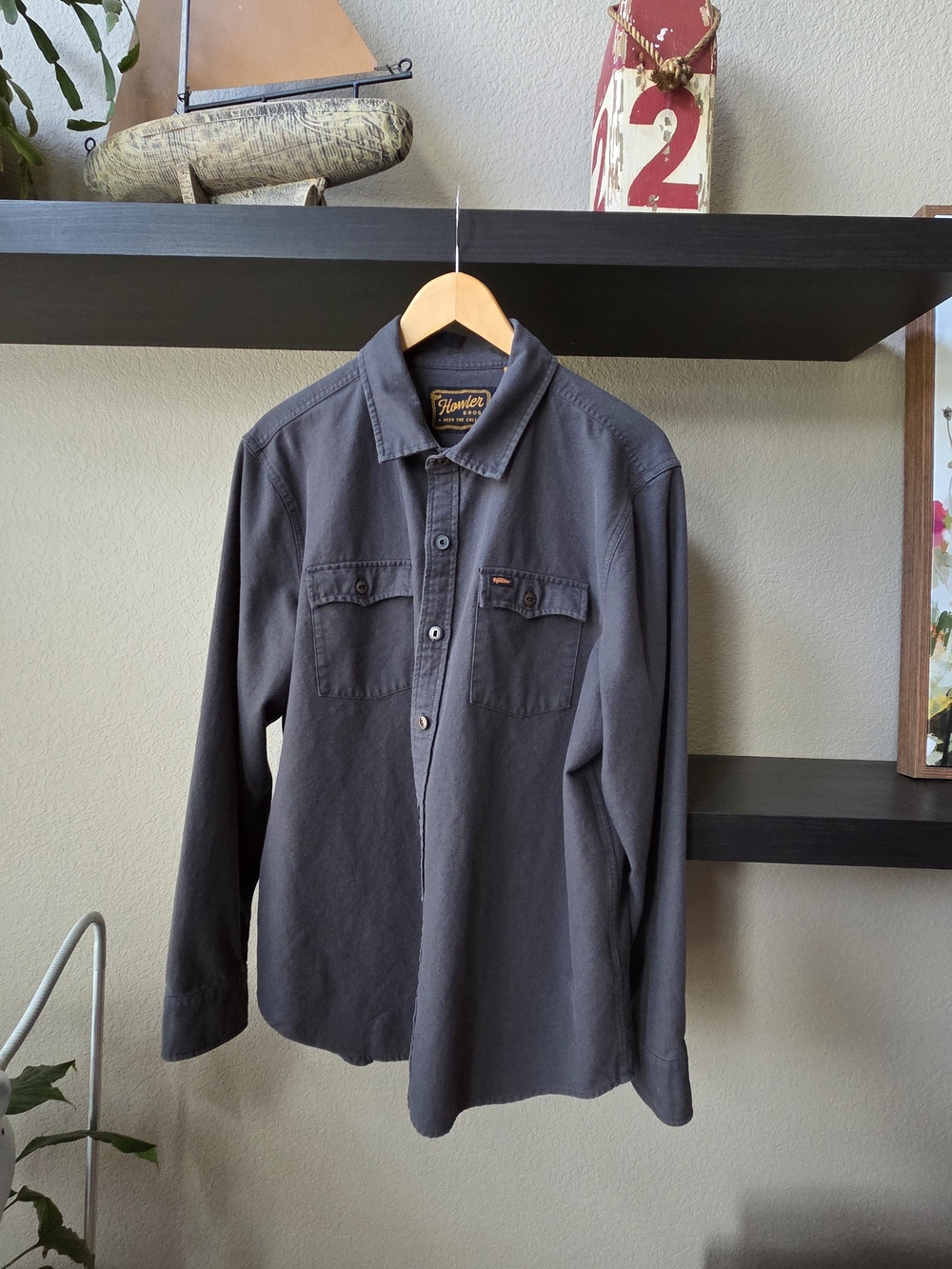 Howler Brothers Men's Novato Antique Black Button-Down Workshirt - Picture 7 of 7